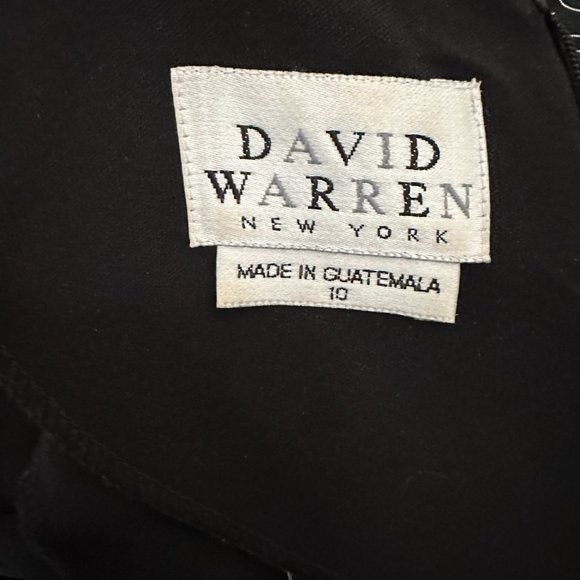 90's Vintage David Warren Black & White Long Sleeves Maxi Dress SZ 10 REDUCED! - Picture 10 of 13